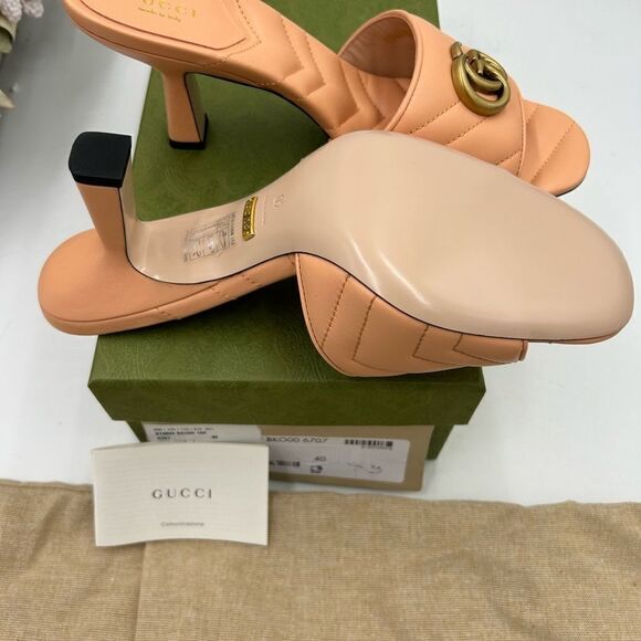 Women’s Gucci, GG Marmont, leather mules size 40 made in Italy - Picture 5 of 11